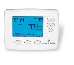 Emerson 1F80-0471 – 4″ Programmable Digital Thermostat White 1Heat/1Cool