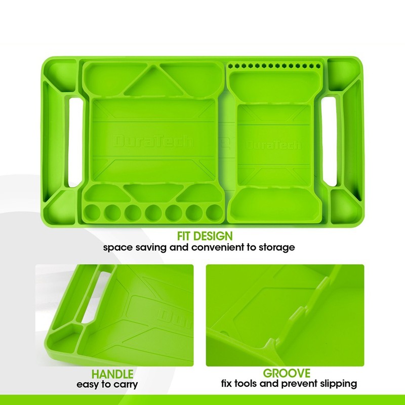 DURATECH 3PC Flexible Silicone Tool Tray Tool Holder for Automotive Tool Storage gallery