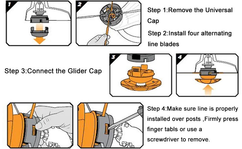 60Pcs For Aero-Flex Premium Replacement Flexible Line Blades for Trimmers Edgers gallery