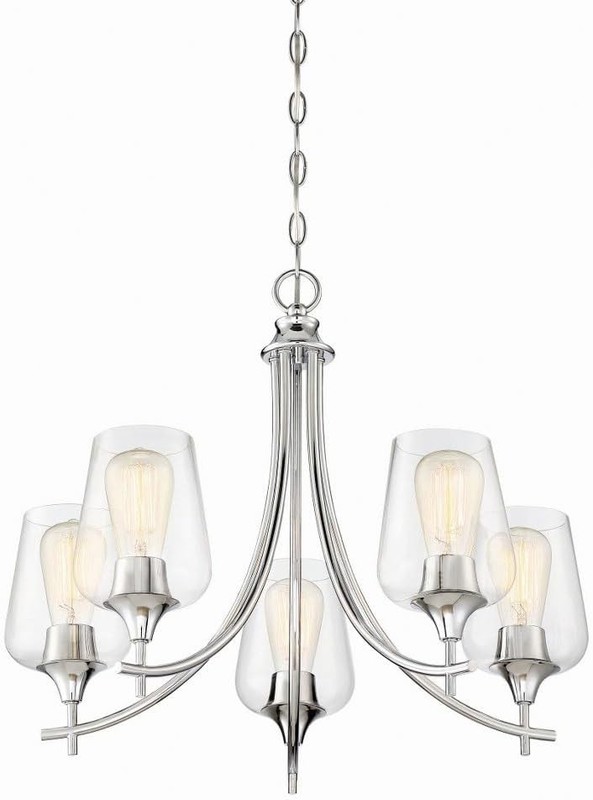 5 Light Chandelier Transitional Style Contemporary Bohemian #R070 gallery
