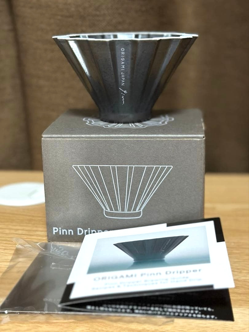 ORIGAMI Pinn Dripper Black + Jig Coffee Pour Over LEAVES COFFEE ROASTERS Japan gallery