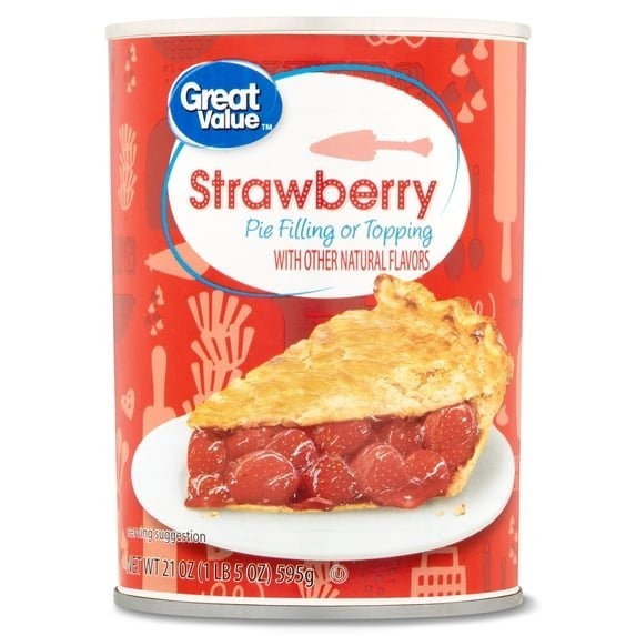 4 Pack Great Value Strawberry Pie Filling or Topping 21 oz Dessert Baking gallery