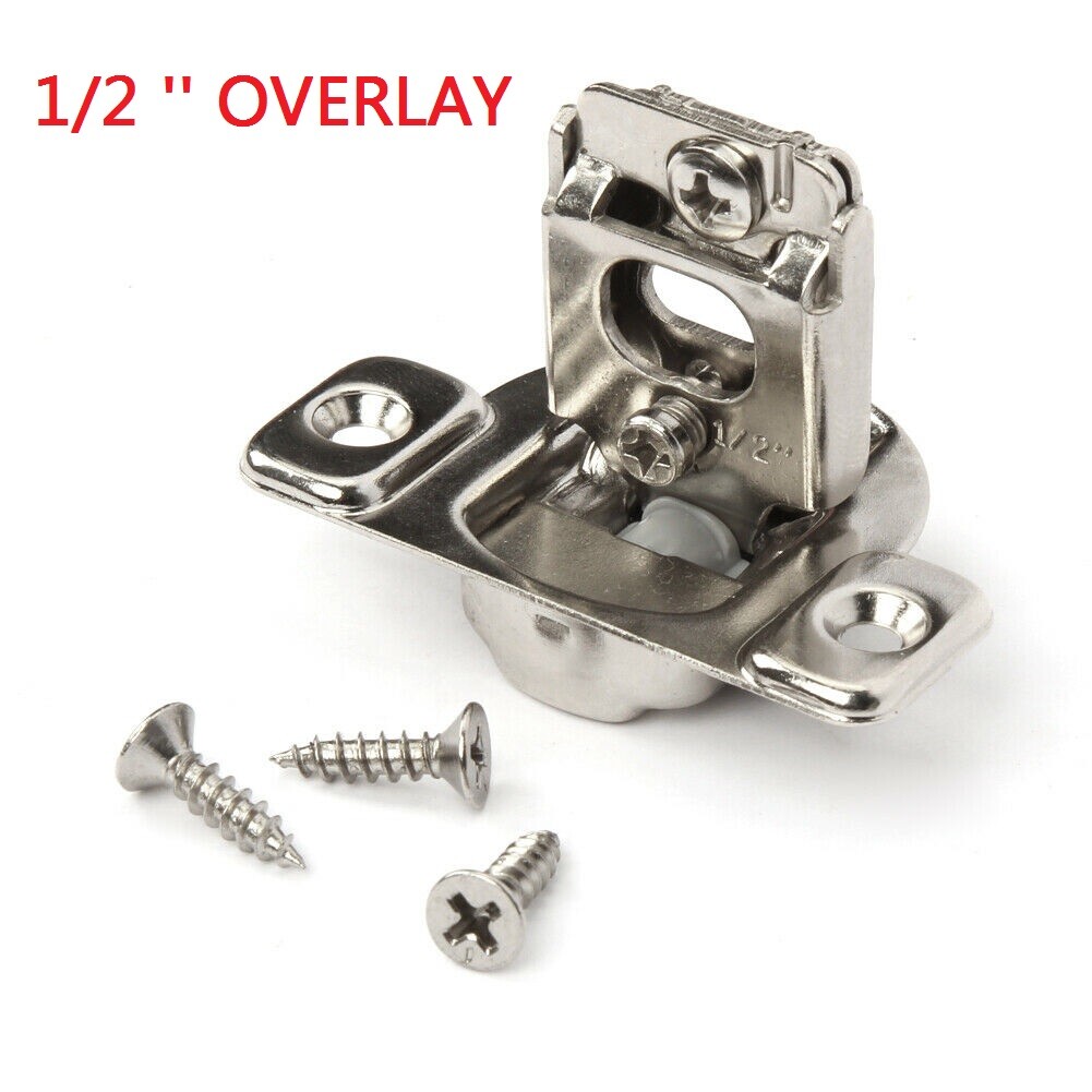 Stainless Steel Overlay Compact Soft Close Cabinet Door Hinges W/Screws 105° Lot gallery