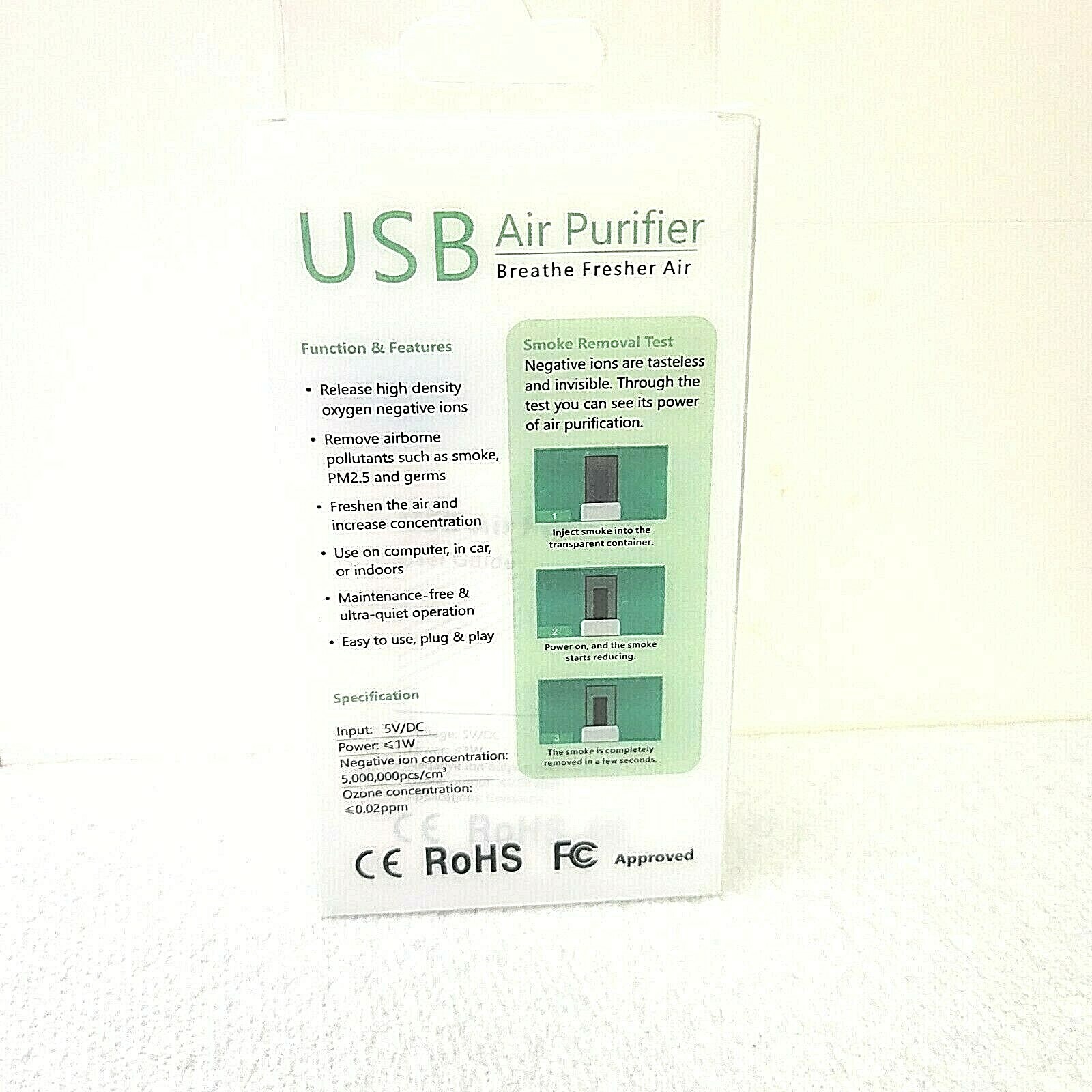 CAR-TRUCK USB Fresh Air Ionic Purifier, LAPTOP, WORKSPACE, PC FREE SHIPPING USA gallery