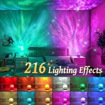 Crystal Light Projector for Bedroom, 216 Modes Mood Lighting for Bedroom, Rem... gallery