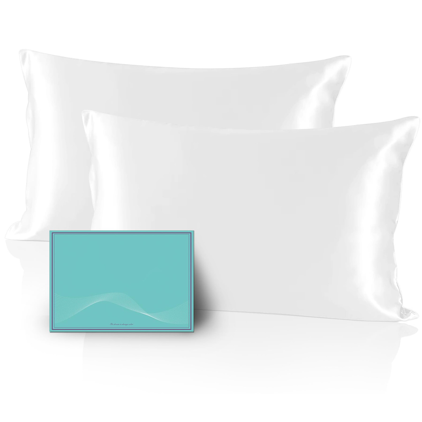 Organic Silk Pillowcase Set, 2 Pieces, Standard Size, White gallery