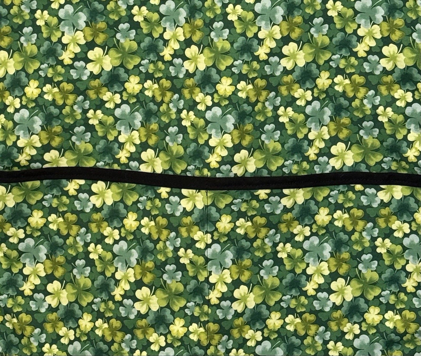 Shamrock Cobbler Apron, St. Patrick's Day Shamrock Green Yellow Black Pockets gallery
