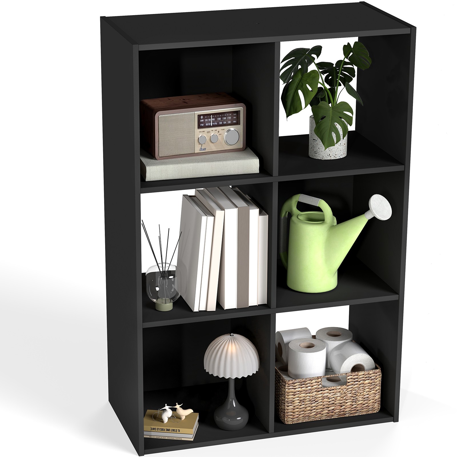 6/8/9 Cube Storage Organizer,Wooden Open Cube Bookshelf w/ Removable Back Panels gallery