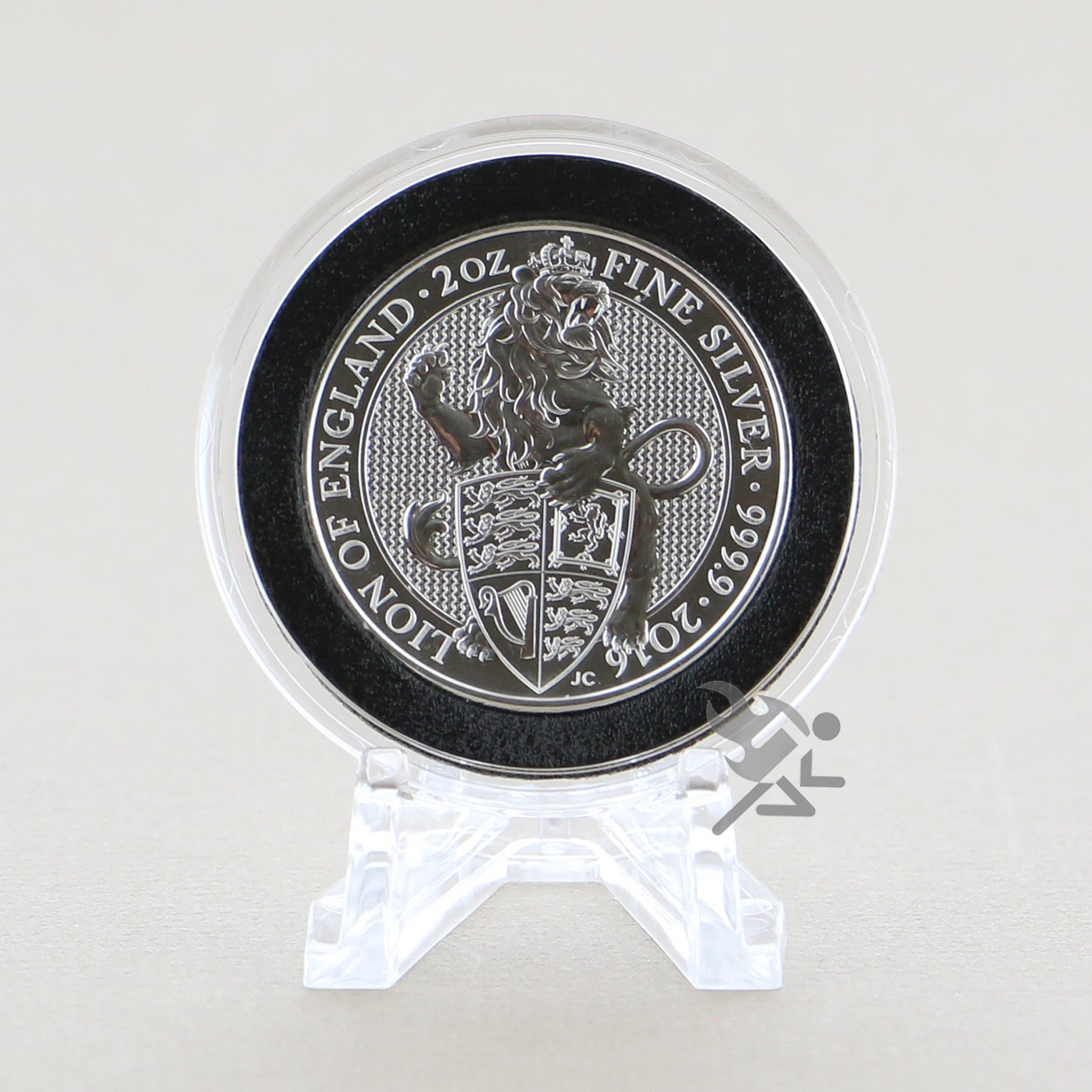 Currency & Coin Slab Display Stand Deluxe Easels with 1/2" Shelf, Clear 5 Pack gallery
