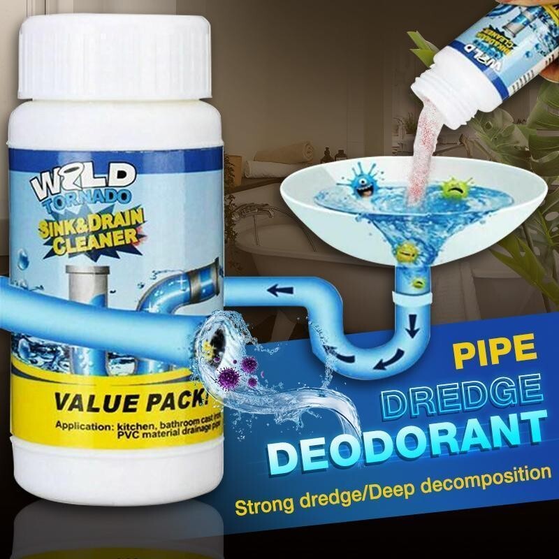 3x Fast Drain Remover Hot Sink Pipe Dredge Bomb Toilet Quick Foaming Cleaner gallery