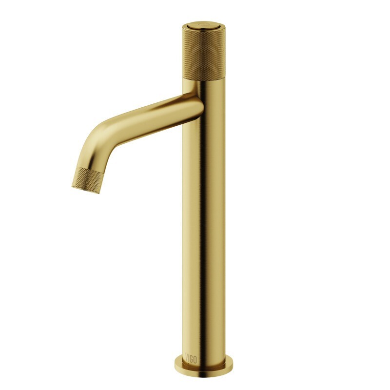 Vigo VG03031MG Apollo Single Hole Vessel Bathroom Faucet in Matte Brushed Gold gallery
