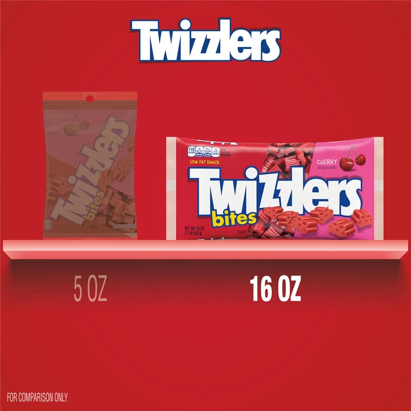 TWIZZLERS Bites Cherry Flavored Licorice Style, Chewy 16 Ounce (Pack of 1) gallery