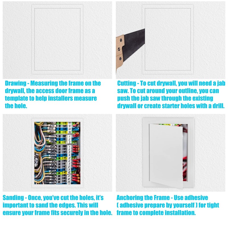 8x12 Plastic Access Panel Hinged Wall Door for Drywall Ceiling gallery