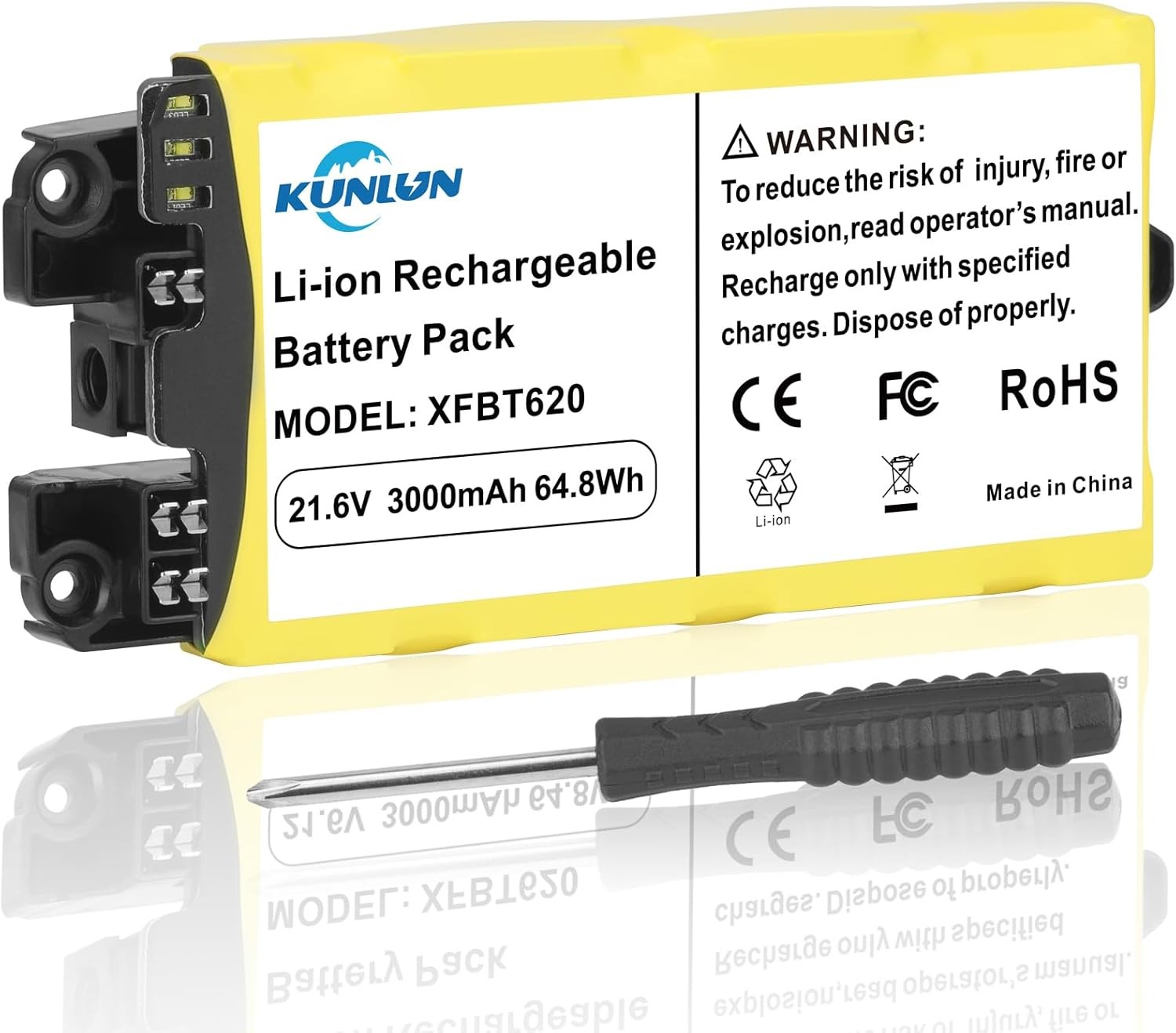 Replacement XFBT620 Battery for Shark Vacuums - IX141/IZ140/UZ145 21.6V 3000mA gallery