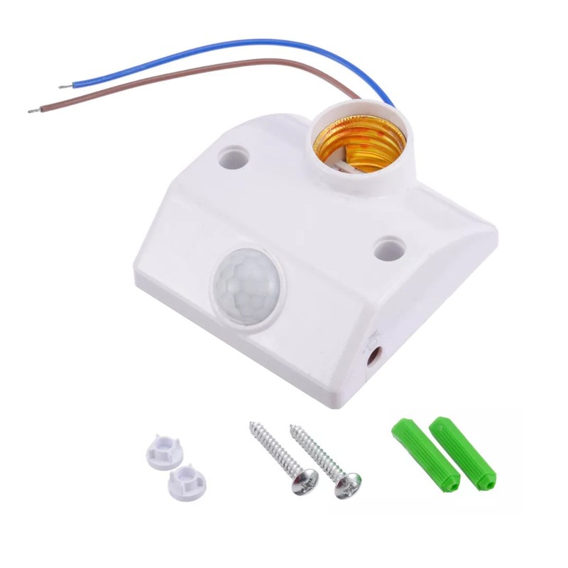 IP44 Auto Human Motion Sensor Detector Bulb Light Lamp Base Holder AC110-240V. gallery