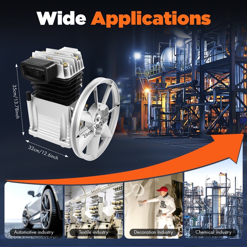 Air Compressor Pump Head Single Stage Twin Cylinder Air Compressor Pump Head USA gallery