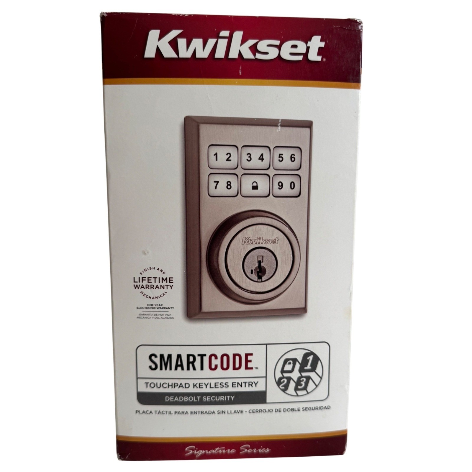Kwikset SmartCode Signature Series Touchpad Electronic Deadbolt Satin Nickel gallery