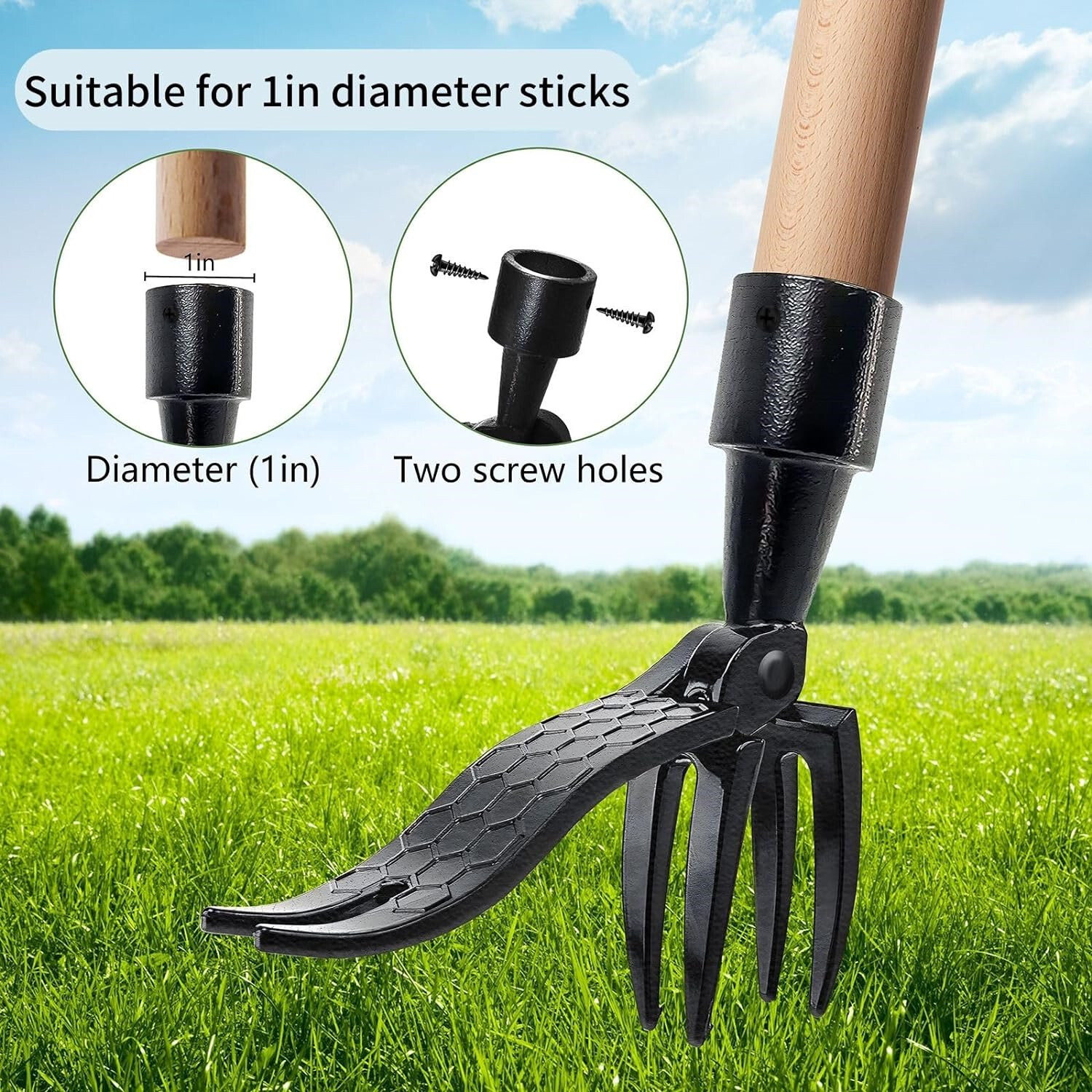 Weeder Puller Stand Up Weed Tool Handle Claw Garden Outdoor Root Remover Killer gallery