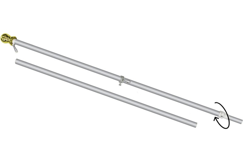 6FT Flag Pole Kit Heavy Duty Bracket Or Metal Pole (POLE ONLY) gallery