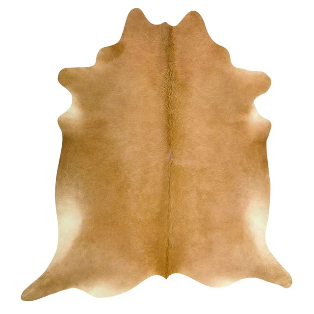 GENUINE BEIGE LARGE Cowhide Rug Leather Natural Hair on Cow Hide Carpet Skin gallery