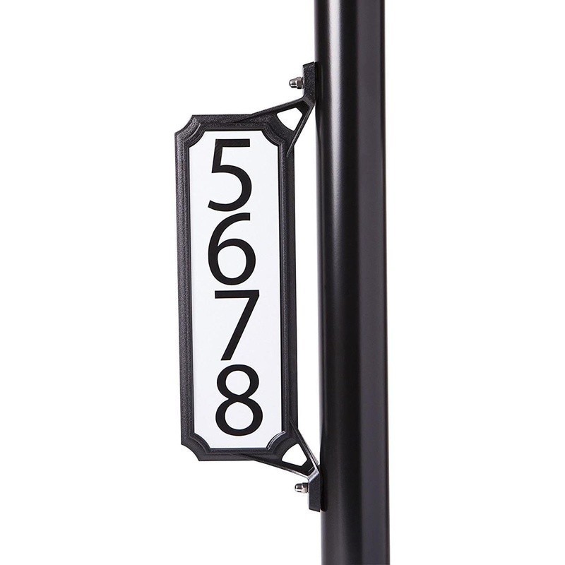 Double Sided Address Plaque Reflective Sign Customizable Easy Installation New gallery
