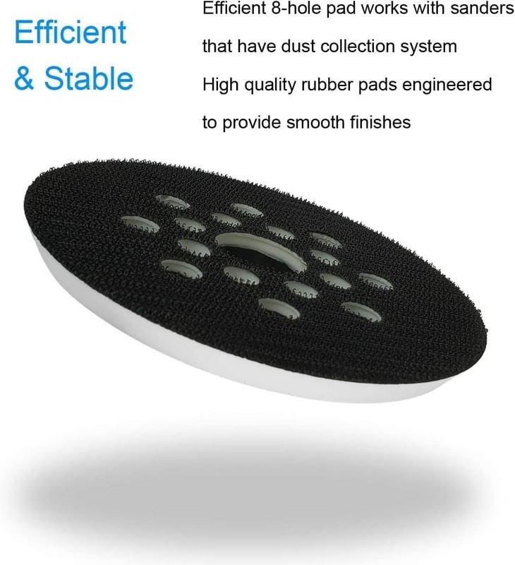 2 Pack 5 Inch 8 Hole Hook & Loop Replacement Sander Pad for 5" Bosch ROS20VS, gallery