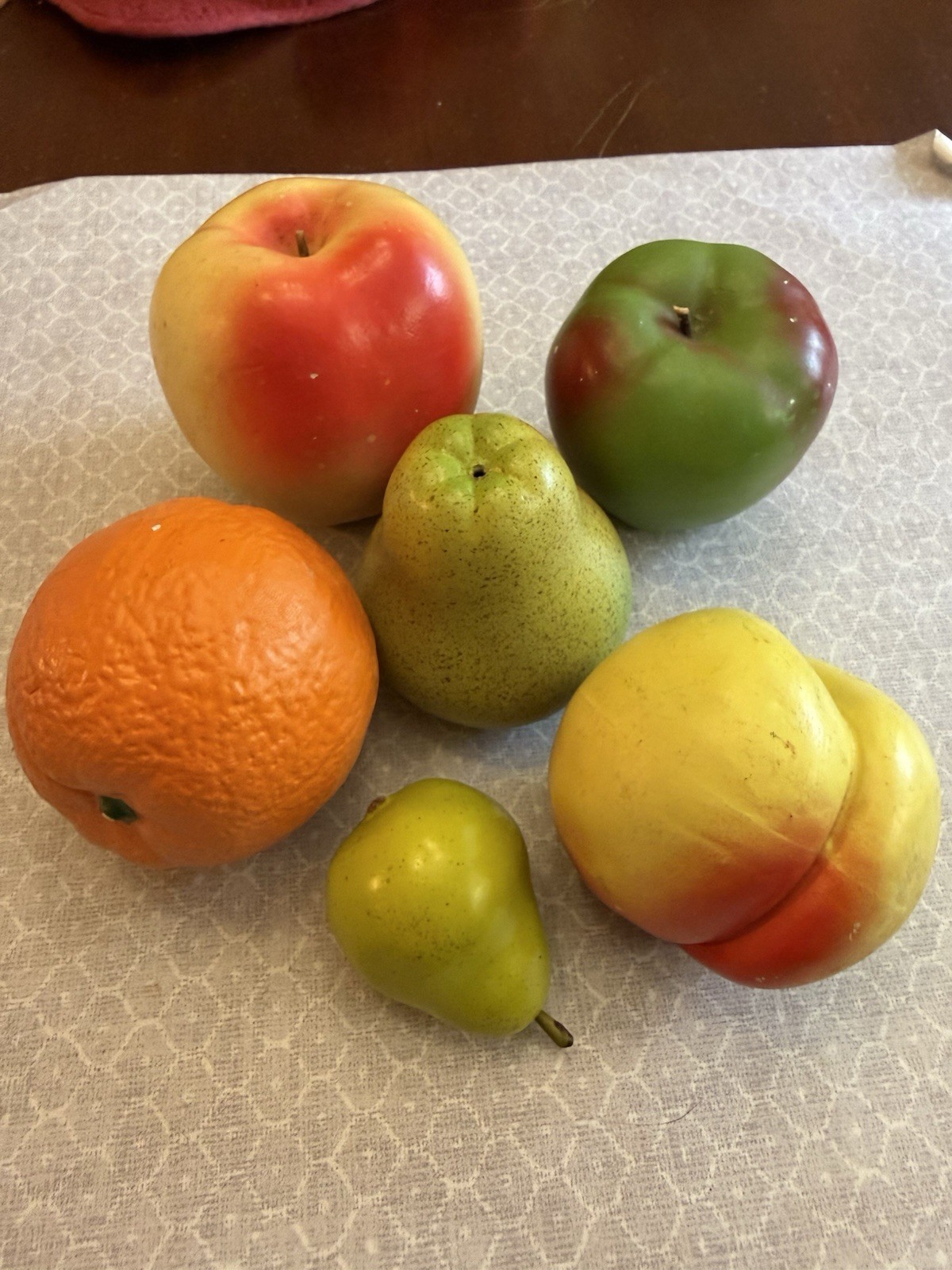 Vintage MCM 6 PC Faux Display Ceramic Fruit - SET #1 - GUC! gallery