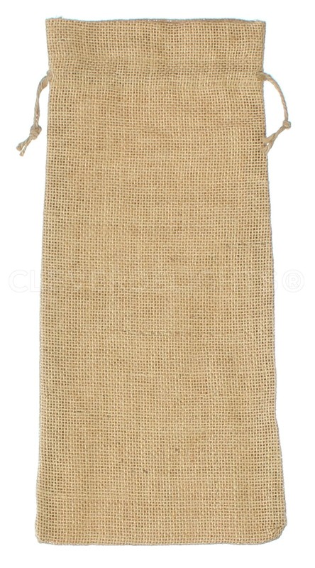 Burlap Wine Bags with Drawstring - 14" - Natural Jute Burlap - 5 10 25 100 Pack gallery