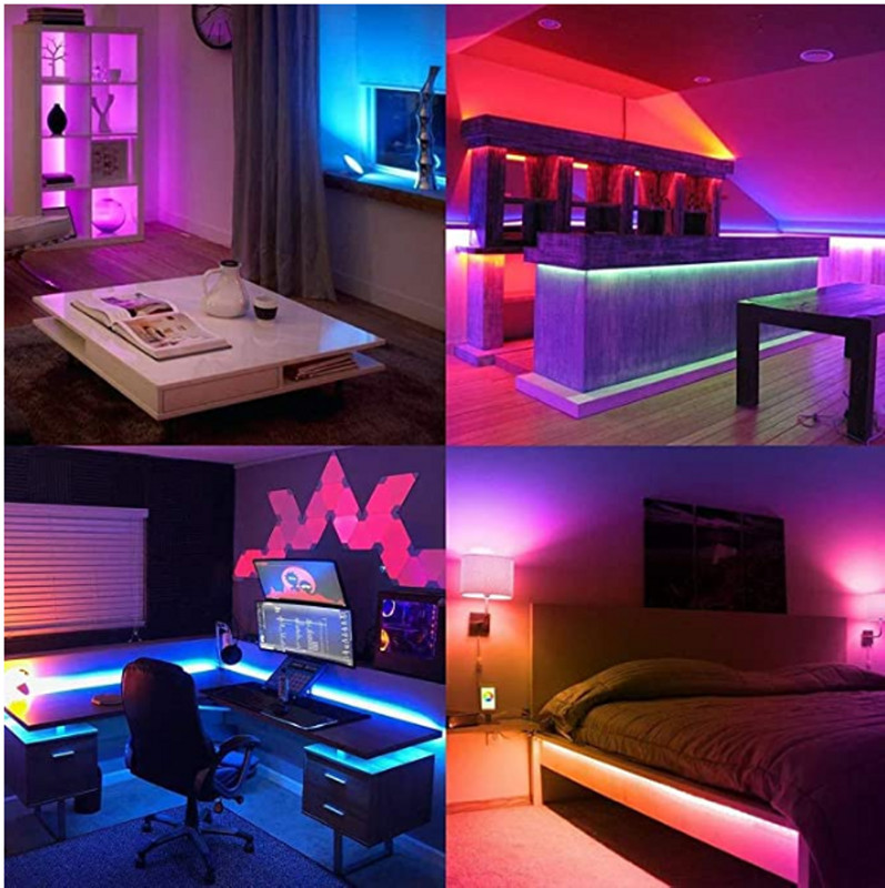 32ft LED Strip Lights Remote Control Bedroom for Indoor Use gallery