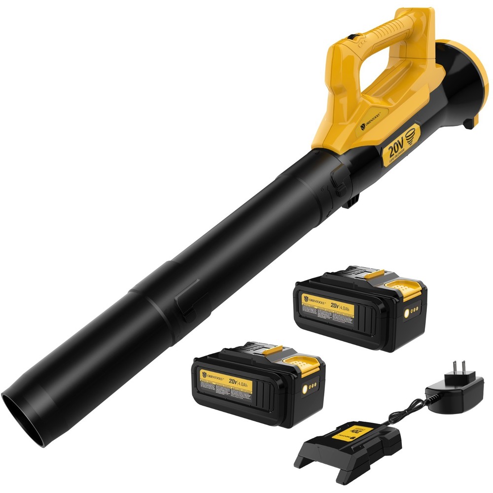Orientools 20V Cordless Leaf Blower with 2x UL Certified 4.0Ah Battery & Charger