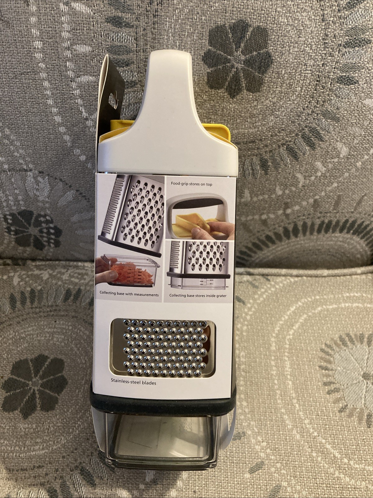 Joseph Joseph, Multi-Grip Grater, w/Precision Food Grip, Yellow gallery
