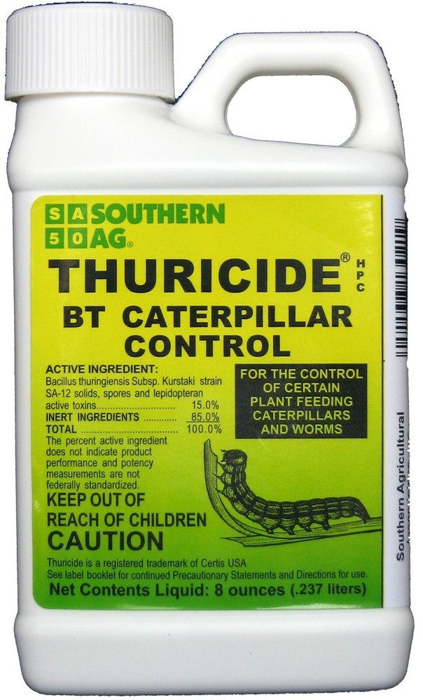 Thuricide BT Caterpillar Control 8oz Controls Ants Moths Worms by Southern Ag