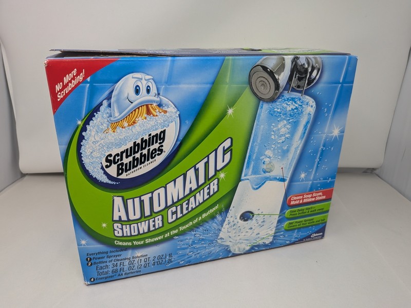 NIB Scrubbing Bubbles Automatic Shower Cleaner Kit 2 x 34 oz Refill Bottles gallery