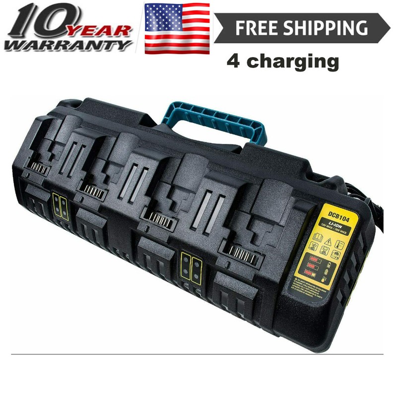 for DeWALT DCB104 12V 20V MAX Simultaneous 4-Port Fast Battery Charger 4 in one gallery