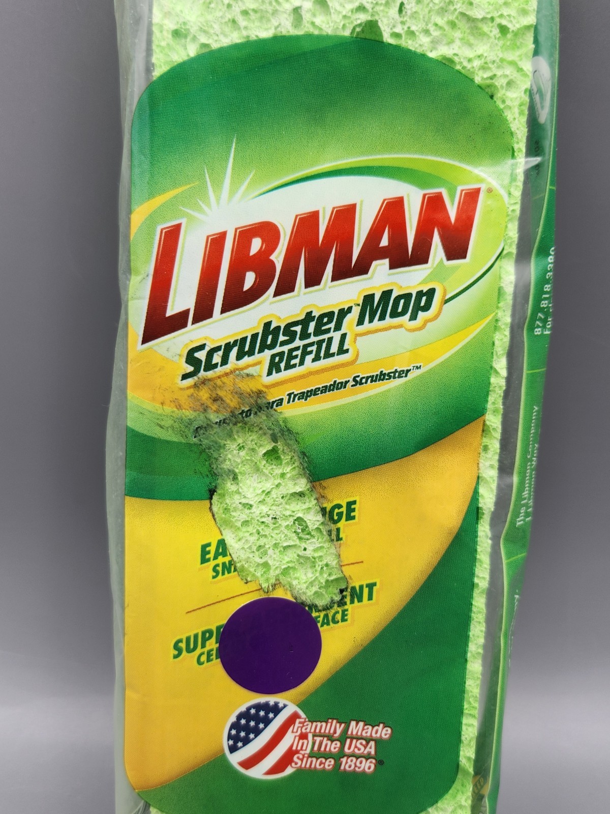 Libman Scrubster Mop Refill Easy Change Snap-On Absorbent Lot of 2 NIP gallery