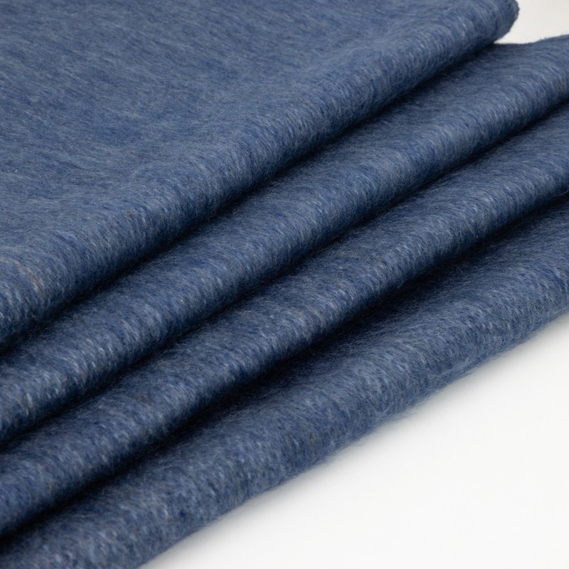 DOUBLE DENSITY ALPACA WOOL BLANKET THROW | QUEEN SIZE | SOFT&WARM – INDIGO BLUE gallery