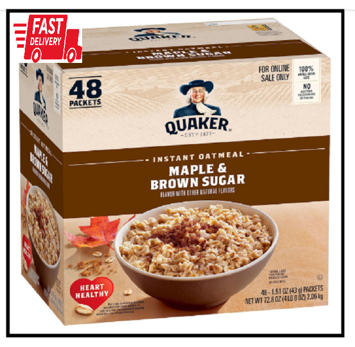 Quaker Instant Oatmeal, Maple & Brown Sugar, Individual Packets, 1.51 Ounce (Pac gallery