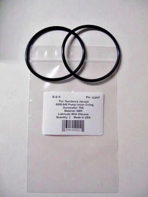 2 Jacuzzi 6000-645 Pump Union O-Rings / R&S 230J / FDA NSF 61 Material gallery