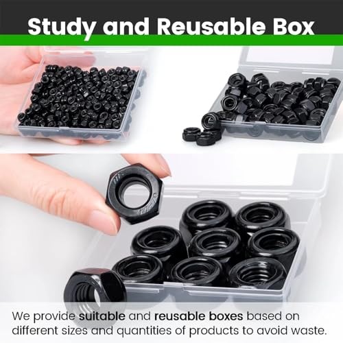 Nylon Insert Hex Lock Nuts - 30Stainless Steel - Black Finish - Coarse M14 4 gallery