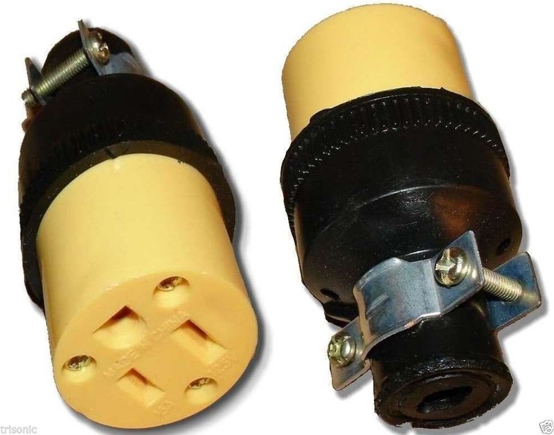 (10) Extension Cord Replacement Ends (5) MALE (5) FEMALE Plug Electrical Repair gallery