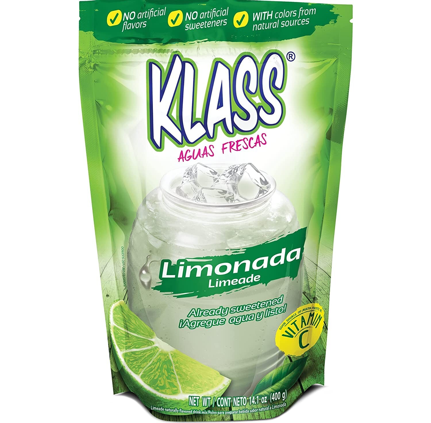 2 PACK KLASS LEMONADE (LIMON)NO ARTIFICIAL FLAVORS DRINK MIX 14.1 OZ EACH gallery