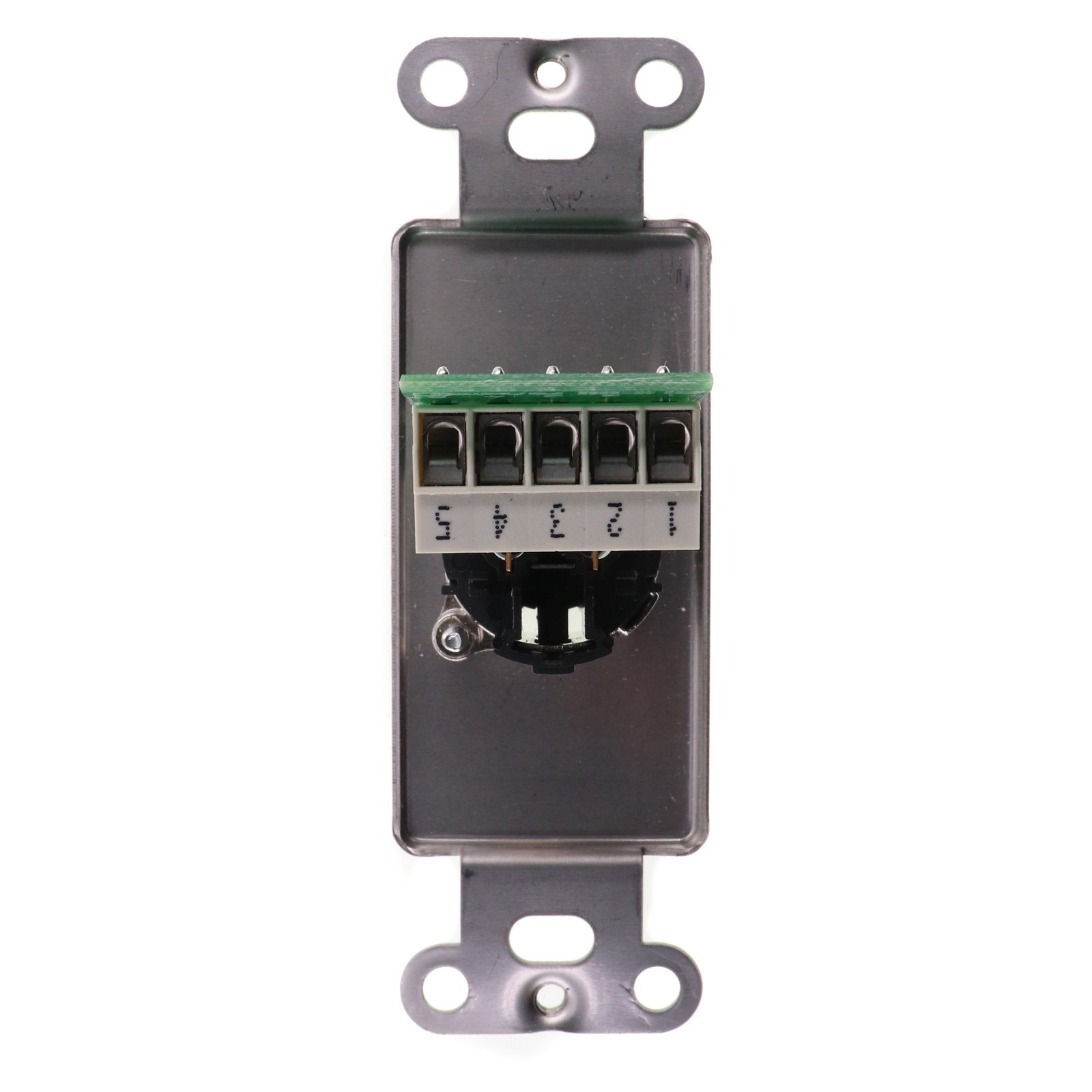 PATHWAY 5108 3-PIN XLR FEMALE INSERT FACEPLATE, XLRF, C/W TERMINALS, STAINLESS gallery