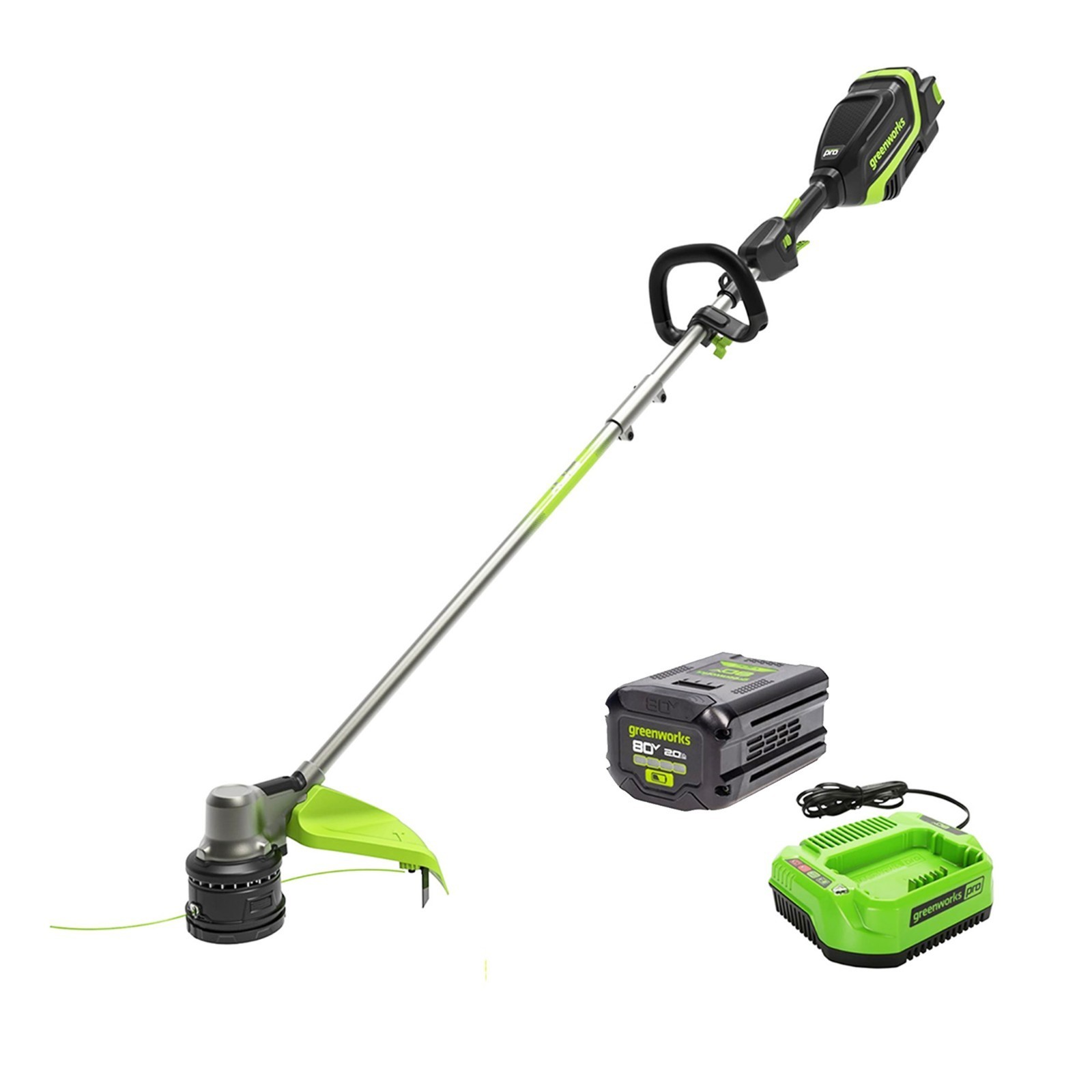 Greenworks 80V 17 inch String Trimmer w/ 2Ah Battery & 2A Charger (Refurbished) gallery