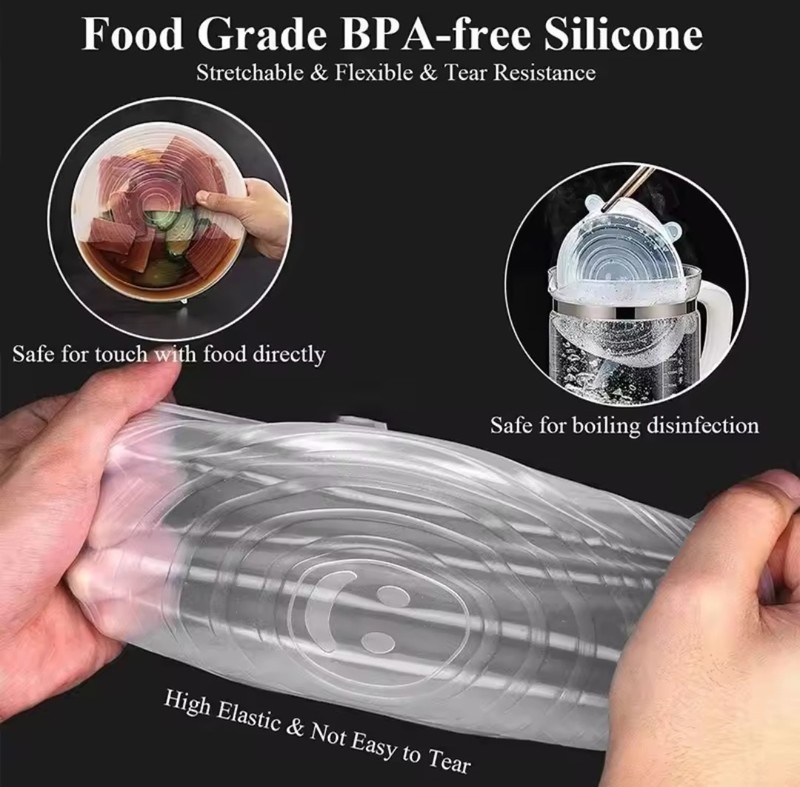 Silicone Stretch Lid Kitchen Accessories Can Be Reused Food Cover Plastic Cover gallery