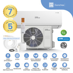 34,000 BTU 17 SEER2 Ductless Mini-Split Inverter Air Conditioner Heat Pump 230V