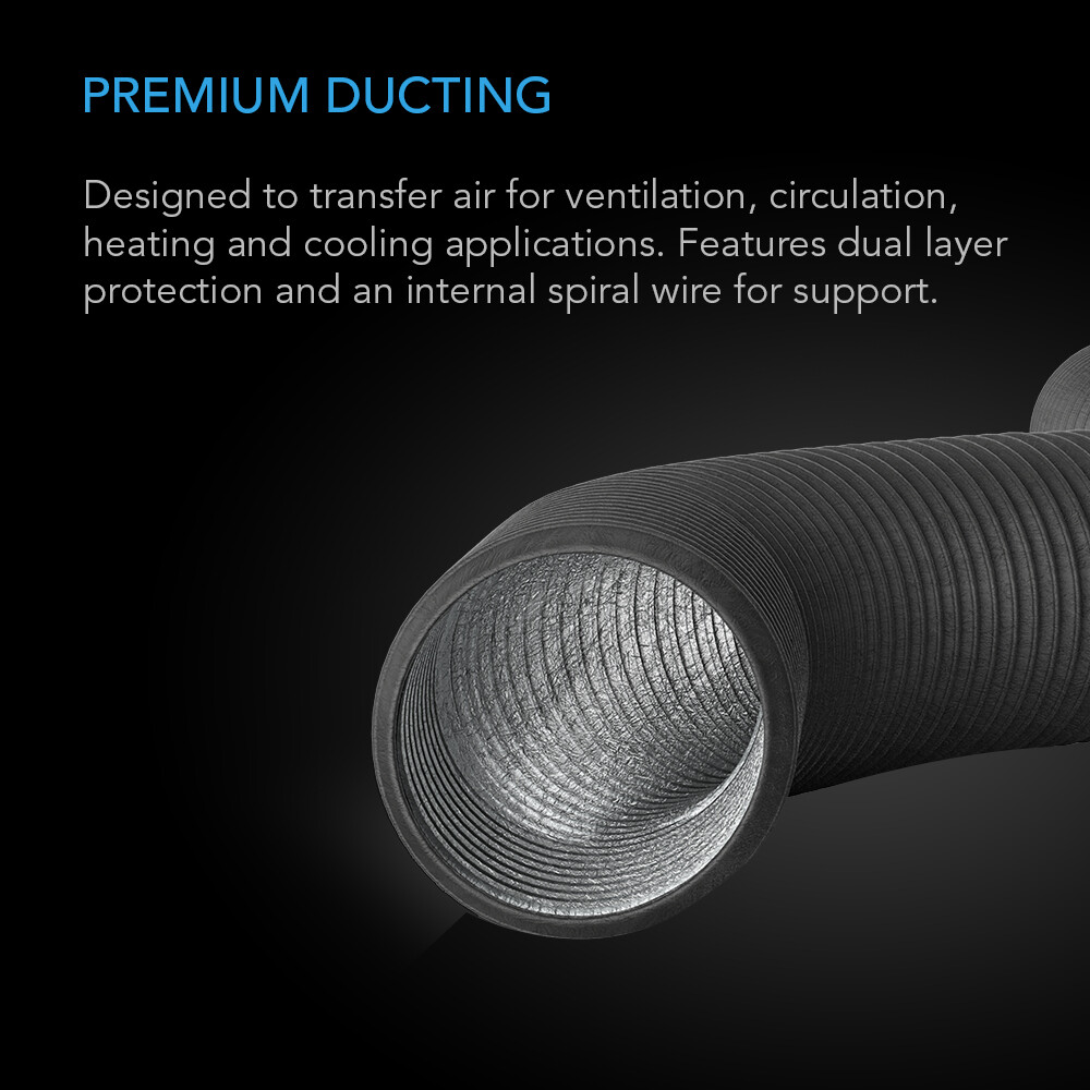 Flexible 4-Inch Four-Layer Aluminium Ducting, 8-Feet Long, Ventilation Exhaust gallery
