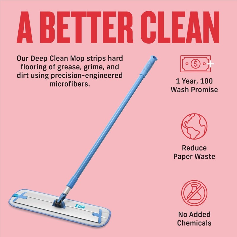 E-Cloth Deep Clean Microfiber Mop - Reusable Mop Pad for Home Cleaning, Hard ... gallery