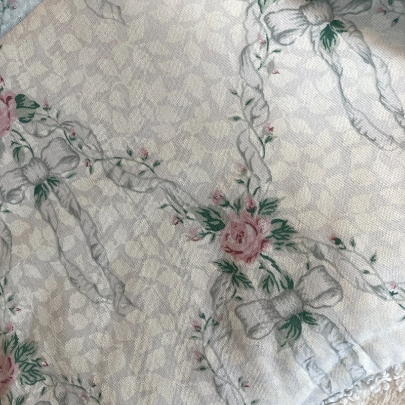 Full Size Comforter Reversible 2 Ruffle Pillow Shams Pink Rose Bows Cottage Core gallery