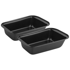 Novery 2PCS Nonstick Bread Pan 8” x 4” Carbon Steel Loaf Baking Pans, Dishes…