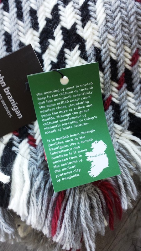 John Branigan Wool / Alpaca Blend Throw Gray Tartan – Handwoven in Ireland – New gallery